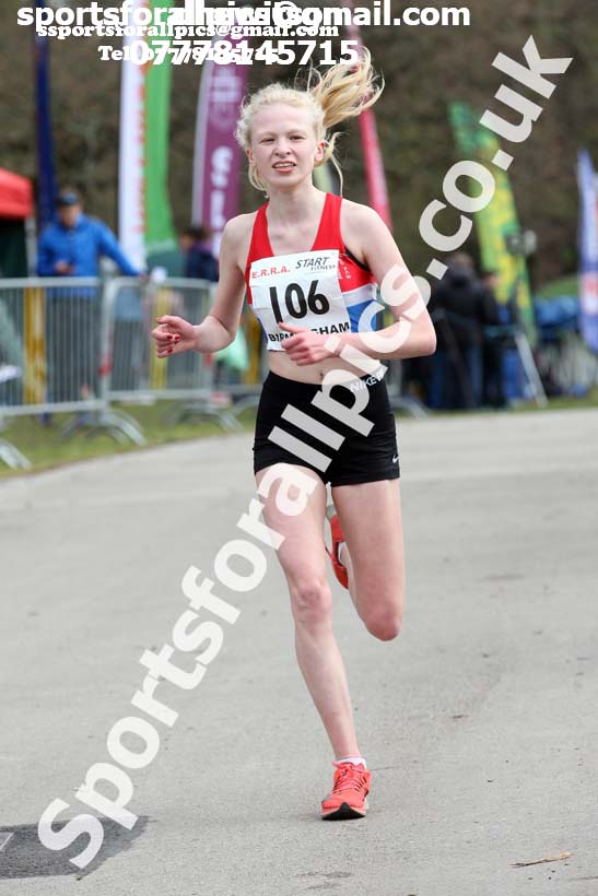 Mens and Womens under-17s 5k 2019 ERRA Road Race, Sutton Coldfield. Photo:  David T. Hewitson/Sports for All Pics